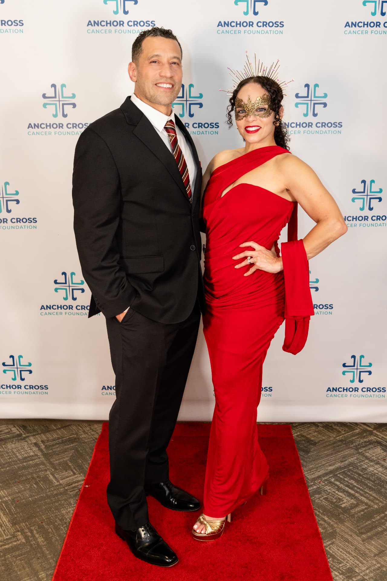 Gala guests on the red carpet for the Anchor Cross Cancer Foundation