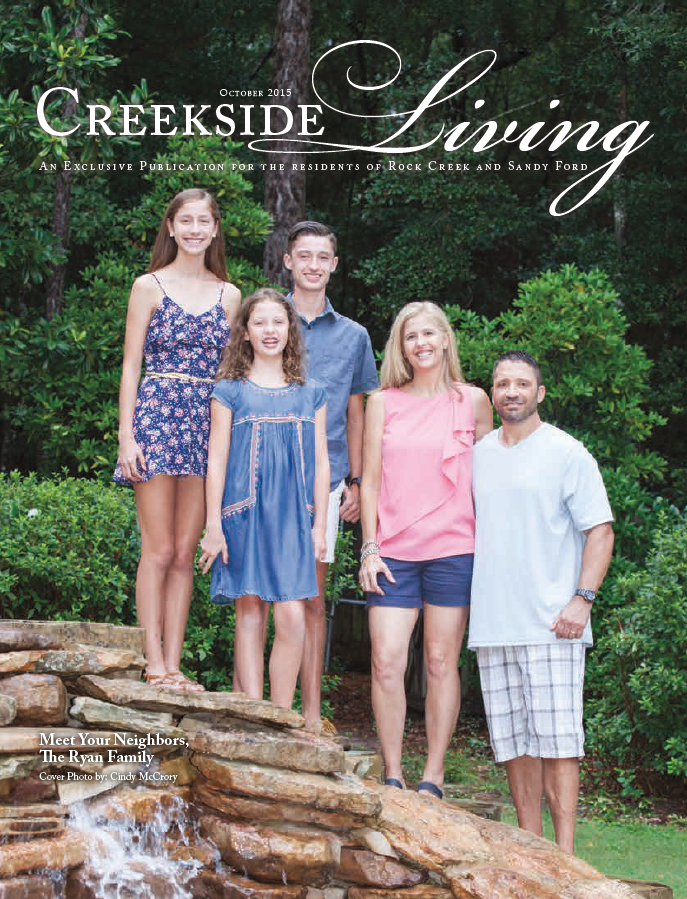 Creekside Living cover, October 2015, featuring the Ryan family