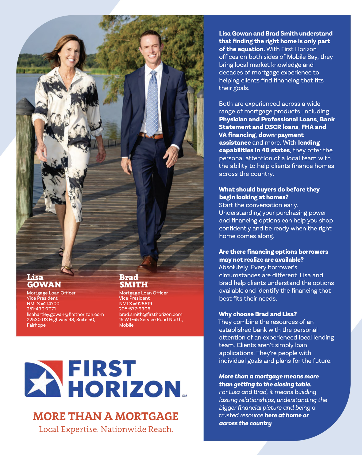 First Horizon mortgage feature with Lisa Gowan and Brad Smith