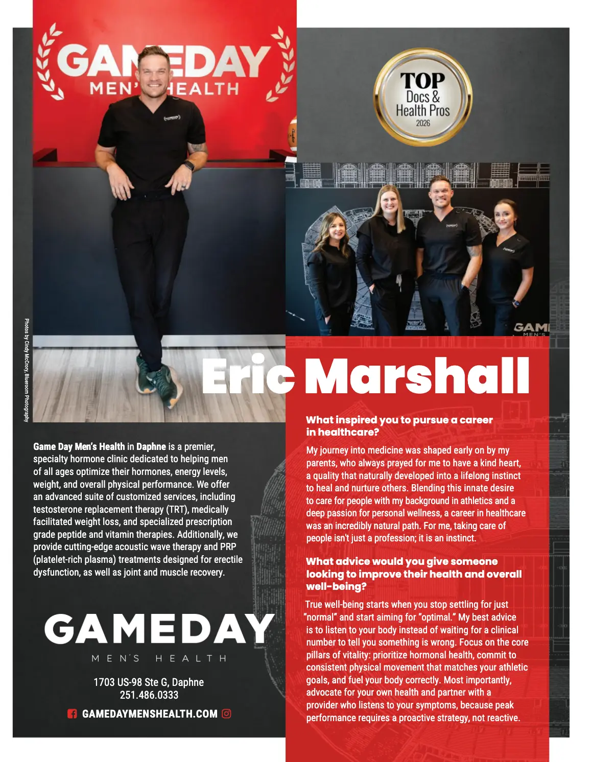 Game Day Men's Health feature with Eric Marshall