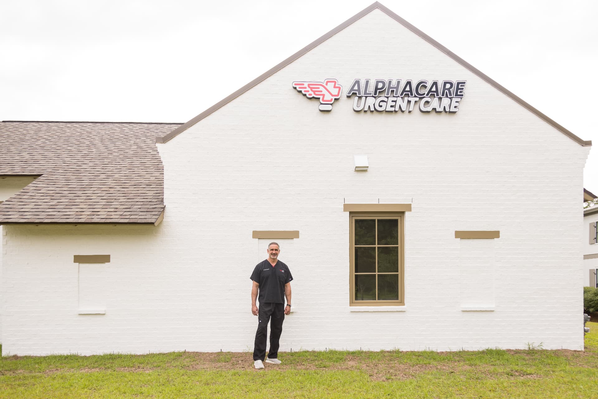 Commercial photography for AlphaCare Urgent Care in front of their building