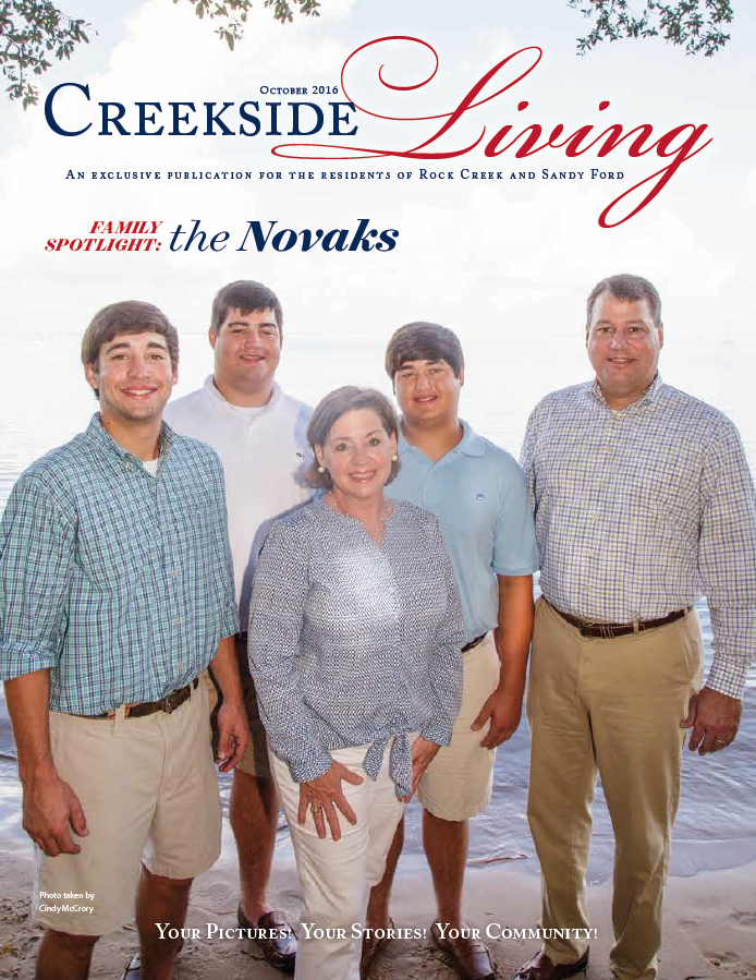Creekside Living cover, October 2016, featuring the Novaks