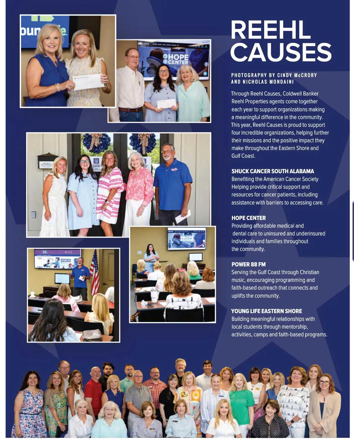 Reehl Causes community support spread, Coldwell Banker Reehl Properties