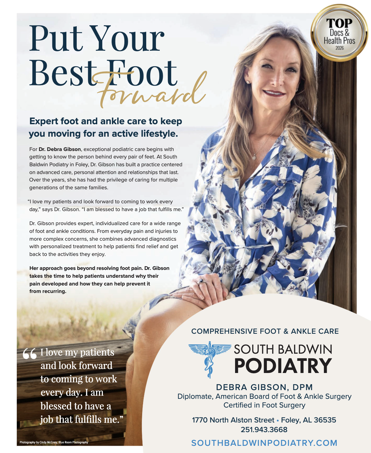 South Baldwin Podiatry feature with Dr. Debra Gibson
