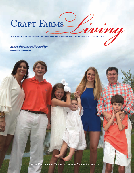 Craft Farms Living cover, May 2016, featuring the Harrell family