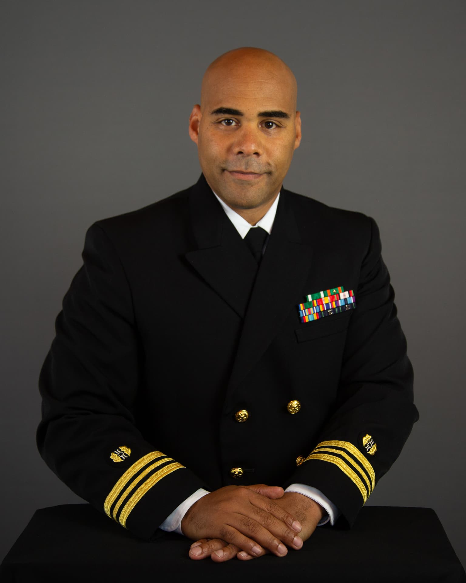 Naval officer portrait in dress uniform