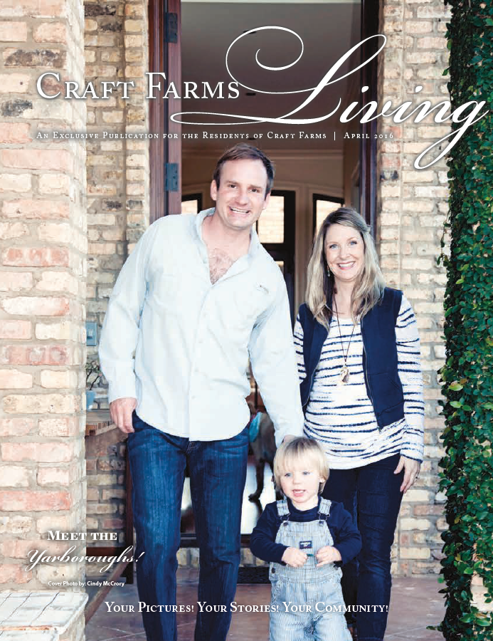 Craft Farms Living cover, April 2016, featuring the Yarboroughs