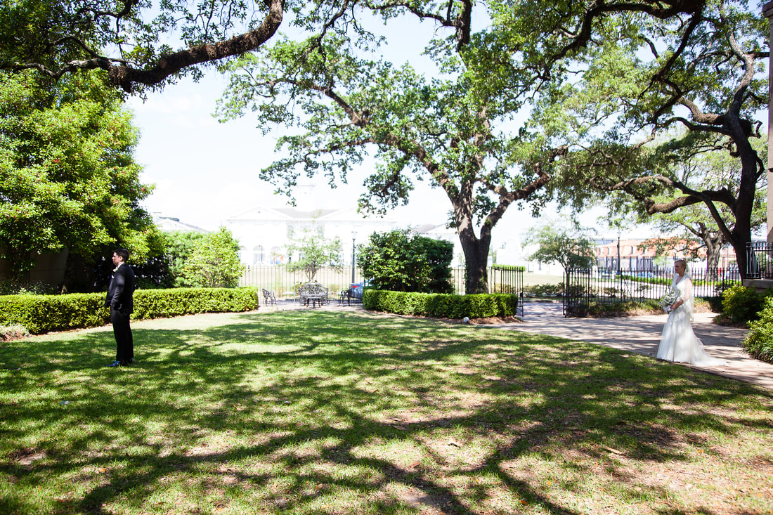 First look beneath live oaks in a shaded garden