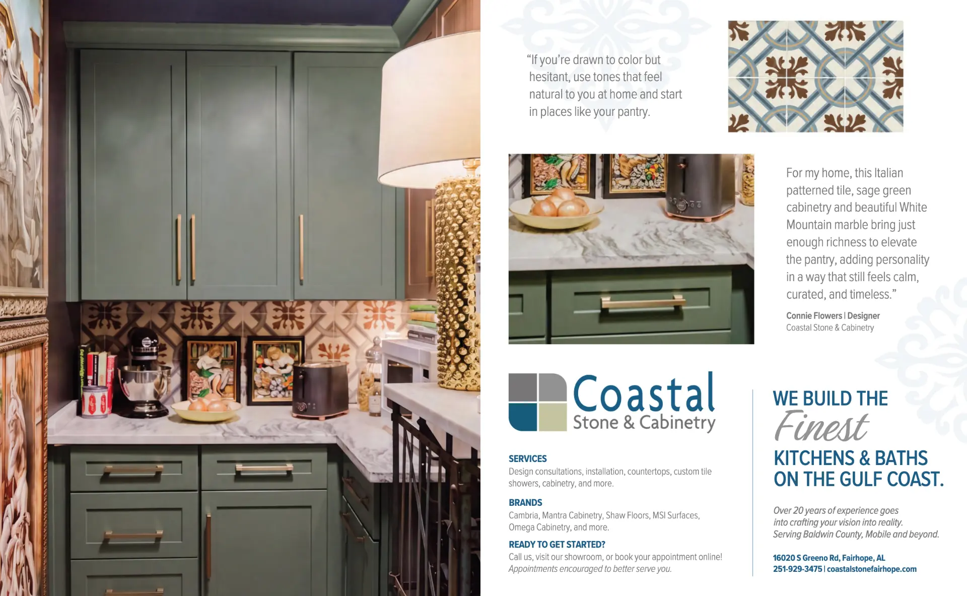 Coastal Stone & Cabinetry kitchens and baths feature